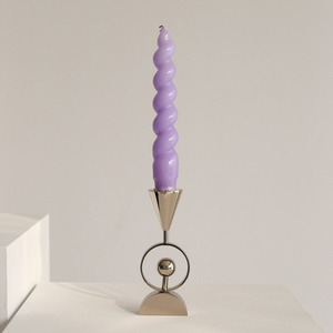 Modern <b>Gold</b> Geometric <b>Candlestick</b> <b>Holder</b> Featuring A Semi-Circle Base, Interlocking Ring And Sphere Accents For Home Decoration - Product Image 2