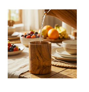 แก้วน้ำไม้ธรรมชาติ งานฝีมือดั้งเดิม แก้วไวน์ไม้ทำมือ ขายดีที่สุด - Product Image 3