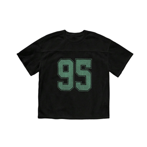 Nouveau meilleur prix, maillot de football américain personnalisé en polyester, streetwear, maillot de football américain rétro court - Product Image 2