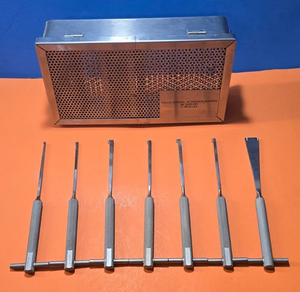 V.Mueller Surgical Collis Cervical Interspace Shapers <b>Set</b> of 7 with case. - Product Image 1