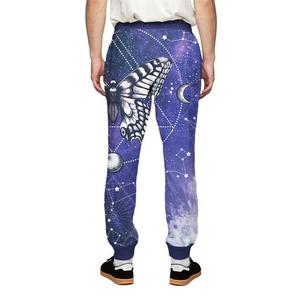 Pantalones Deportivos Estampados para Hombre, Diseño de Mariposas Cósmicas, Sublimación, Cintura Elástica, Joggers Casuales, Transpirables, de Poliéster, para Primavera - Product Image 2