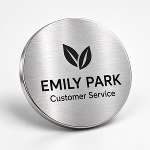 Custom <b>Name</b> Badge Metal Employee Work <b>Name</b> <b>Tag</b> with Personalized Logo OEM Wholesale Supplier - Product Image 2