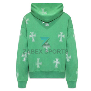 Sudadera con Pedrería Personalizada para Hombre, Ropa de Moda, Sudadera con Pedrería de Alta Calidad para Hombre, OEM - Product Image 2