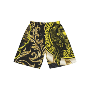 Shorts de sport haut de gamme en maille écologique à taille haute, respirants, séchage rapide, légers, unis, 100 % polyester, sublimation personnalisée - Product Image 5