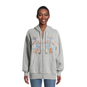 Printed Full Zipper Women's Hooded Hoodies Winter Season Stylish Customized Design Slim Fit Casual Printed Hoodies For Women - Product Image 2