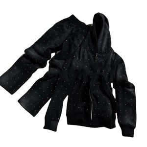 Ensemble de survêtement vintage personnalisé avec sweat à capuche zippé et pantalon évasé, imprimé DTG, délavé à l'acide et effet soleil éclairé - Product Image 1