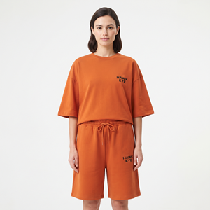 Conjunto de Camiseta y Pantalones Cortos de Verano para Mujer, de Algodón, Deportivo, Holgado, de 2 Piezas - Product Image 6