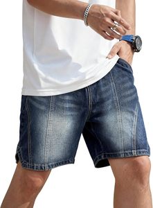 Shorts en jean pour hommes style streetwear pour l'été avec une coupe confortable, un tissu durable et un design tendance et décontracté - Product Image 3