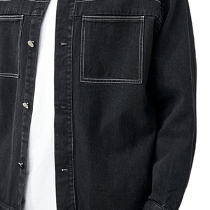 Best Selling Men's Winter Denim Jackets Front Logo Eco-Friendly Breathable High Quality Vintage Washed Fabric New Condition - Product Image 4