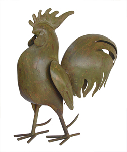 Coq en fer pour la décoration de la maison et du jardin - Product Image 1