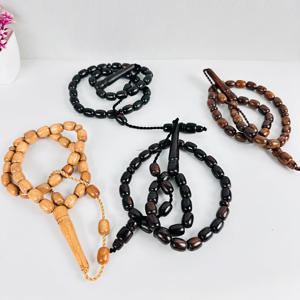 Cuentas de Rosario de madera hechas a mano de ébano de madera, joyería de oración católica, regalo de bautismo, decoración religiosa, caja hecha a mano, Cruz única - Product Image 5