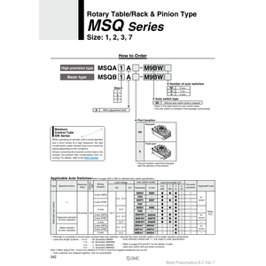 SMC Pneumatics Rotary <b>Table</b> Model MSQB7AE Pneumatically <b>Operated</b> Parts - Product Image 2