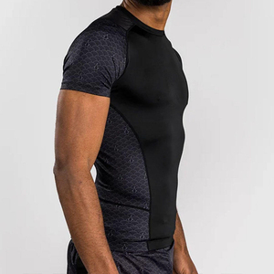 Camiseta de Compresión de Manga Corta con Cuello Redondo para Hombre, Sublimada, Protección UPF50, Personalizada para Gimnasio, Fitness, MMA, BJJ, Lavada - Product Image 2