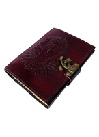 Carnet en cuir « Livre des Ombres » à spirale, imprimé, cadeau, bord festonné marron, carnet de sorts Wiccan pour homme et femme