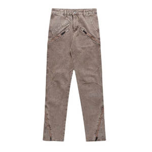 Jean durable avec design de coutures soignées, idéal pour un usage décontracté et professionnel, finition nette, pantalon pour homme. - Product Image 1