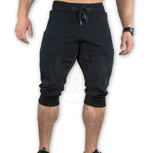 Men’s <b>3</b>/<b>4</b> Jogger <b>Shorts</b> Gym Workout Capris Muscle Fit Quick Dry Training <b>Shorts</b> with Zipper Pockets Fitness Sportswear - Product Image 2