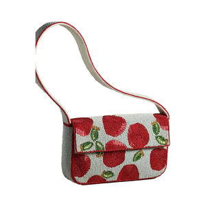 Embroidery Crafts, Cross-stitching & <b>Needlework</b> Luxury Handmade Beaded Handbag for Women Floral Design Shoulder bag purse - Product Image 1
