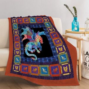 3D Dragons Printed Lightweight Flannel Fleece Throw Blanket Soft Couch Bed Sofa Cover for Adults for Travelling & Camping - Product Image 3