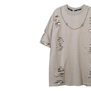 Camisetas personalizables para hombre con efecto desgastado, 100% algodón, estilo urbano, impresión personalizada, todos los colores disponibles, camisetas con efecto desgastado. - Product Image 2