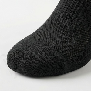 <b>Black</b> Crew <b>Socks</b> Solid Color Knitted Breathable Daily Wear Casual Adult <b>Socks</b> - Product Image 6