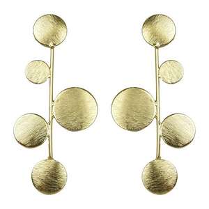 LUxury handmade brass <b>earring</b> women metal jewelry american trendy design - Product Image 1