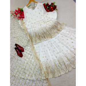 Lehenga Choli de Diseñador Kediya en Seda para Fiesta, Talla XL con Dupatta - Product Image 4