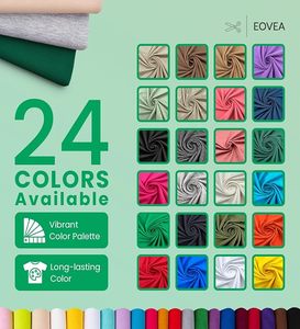 Tela Jersey Verde Sólida, Peso Medio, Tejido Elástico, Estilo Liso, Material de Algodón para Ropa - Product Image 3