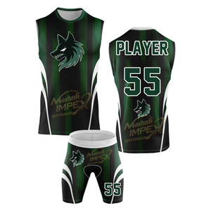 Tenue de football personnalisée Mashadi IMPEX, sublimée, vert et noir rayé, vêtements de sport respirants pour adultes - Product Image 2
