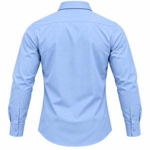 Camisa de vestir para hombre de alta calidad, manga larga, uniforme de oficina, con bolsillo en el pecho, abotonada, de color sólido, camisa formal personalizada para hombre - Product Image 2