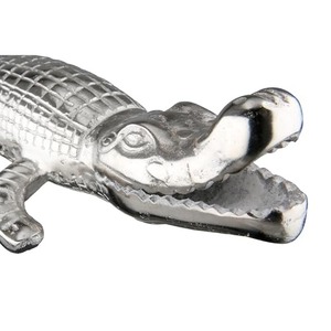 Handmade Eco-Friendly Durable Metal Crocodile Sculpture <b>Figure</b> Modern Animal Design Tabletop Decor for Living Room - Product Image 5