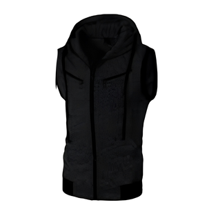 Gilet zippé intégral, quart de zip, fermeture éclair frontale, pour hommes et femmes, grandes tailles, avec poches, à capuche, en Spandex/Polyester, vêtement d'extérieur pour l'hiver - Product Image 1