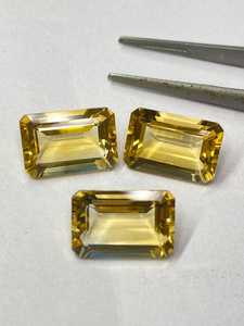 Natural Citrine Octagon Cut Yellow Loose Gemstone Ring Earring Jewelry Making Premium Quality Zubeda <b>Gems</b> - Product Image 3