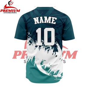 Maillots de baseball personnalisés en gros, imprimés par sublimation, style décontracté, uniformes à manches courtes, grandes tailles, chemises de softball - Product Image 3