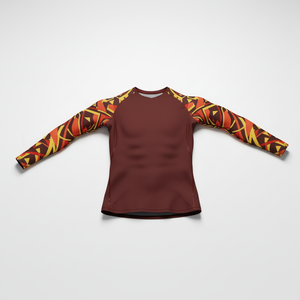 Camiseta de compresión Rash Guard para hombre, OEM ODM, con estampado por sublimación, para BJJ, entrenamiento de gimnasio, MMA. - Product Image 5