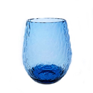 Eco-friendly Shatterproof 20oz Acrylic Hammered <b>Stemless</b> <b>Wine</b> <b>Glasses</b> - Product Image 1