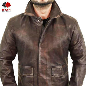 Chaqueta de Cuero Premium para Hombre, Logotipo Personalizado, Color Sólido, Diseño Único, Tallas Grandes, OEM, ODM - Product Image 4