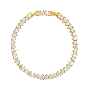 Fashion <b>Jewellry</b> Cubic Zirconia CZ Diamond Heart Design Gold Plated Tennis Brass Silver Women Trendy - Product Image 4