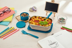 New Portable BPA-Free Stainless Steel 3-<b>Compartment</b> <b>Lunch</b> <b>Box</b> Silicone Lids Stackable Leak-Proof Heatable Grade Bento <b>Box</b> - Product Image 4