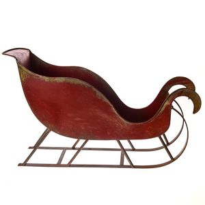Top Arrival Christmas Decorations <b>Vintage</b> Galvanized Iron Christmas Sleigh for Christmas <b>Ornaments</b> Decorations - Product Image 2