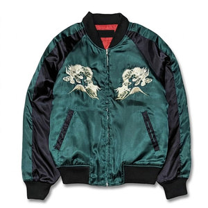 Chaqueta Sukajan para Hombre, Nueva Llegada, Colorida, con Bordado, Cuello Alto, Ecológica, Transpirable, Personalizable, Reversible - Product Image 1