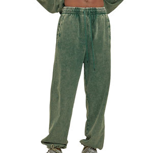 Pantalones de chándal más vendidos con lavado ácido, personalizados al por mayor, estilo urbano, de algodón, pesados, joggers, pantalones cargo con lavado ácido para mujer - Product Image 5