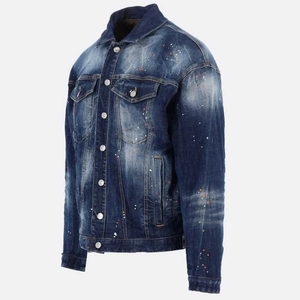 2025 Wholesale Fashionable Unisex High Quality <b>Custom</b> <b>Denim</b> <b>Jacket</b> Patchwork Hooded Waterproof Winter Streetwear - Product Image 3