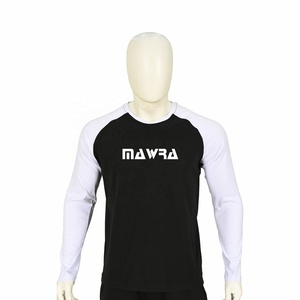 เสื้อยืดคอกลมแขนเต็มแบบ Raglan สำหรับผู้ชายผ้าฝ้าย100% แบบกำหนดเองพิมพ์โลโก้บนหน้าจอแบบกำหนดเอง - Product Image 1