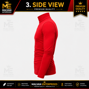 Camiseta de Cuello Alto para Hombre, Estilo Casual, Corte Ajustado, Transpirable, Ecológica, para Otoño y Primavera, Tendencia 2026 - Product Image 3