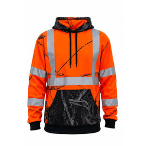 Sweat à capuche d'hiver de sécurité pour hommes, en polaire réfléchissante, haute visibilité, respirant, séchage rapide, classe 3, travail, construction, personnalisable - Product Image 2