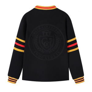 Cárdigan de punto negro para fraternidad, suéter unisex con cuello en V, bordado griego, letras APA, estilo universitario, algodón, forro polar, ropa de collage - Product Image 3