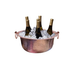 Vintage Hammered Ice Tub For Luxury Party <b>Serving</b> Wedding Events And Stylish Beverage Cooling Bar Decoration Use From India - Product Image 3