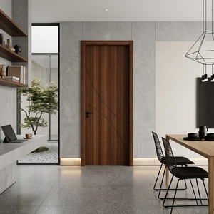 Puerta Moderna Personalizable para Interiores, Puerta de Madera Contrachapada, Resistente al Agua, Insonorizada, para Casa, Hotel, Apartamento - Product Image 5