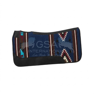 Indian Manufacturer Lightweight 32X32 Cotton Genuine Leather Western Saddle <b>Pads</b> Plain Dyed for training and Competition Use - Product Image 4