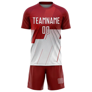 Maillot de football 100 % polyester à manches courtes, séchage rapide, antibactérien, qualité supérieure, impression par transfert thermique, marque privée, fabrication en usine - Product Image 1